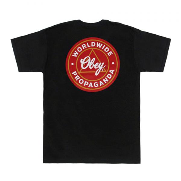 (163081301)OBEY WORLDWIDE PROPAGANDA TEE-BLK